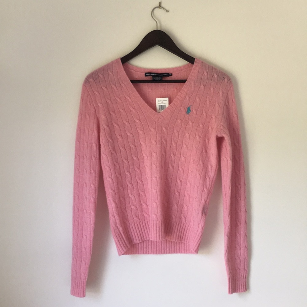 Ralph Lauren Sport | V-Neck Pink Sweater | Size: M